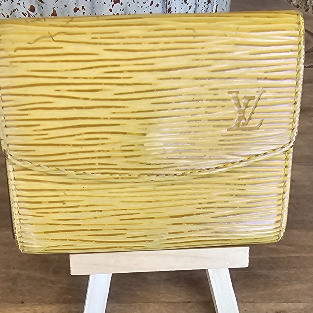 Louis Vuitton Yellow Epi Card Holder.